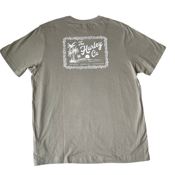Hurley Ukulele Graphic T-shirt Men XL Sandstorm Short Sleeve Tee Surf Tropical - Picture 1 of 10